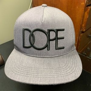 DOPE Brand Grey Cap Hat OSFA Snapback Grey